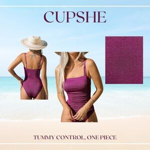 CUPSHE Tummy Control One-Piece Swim Suit